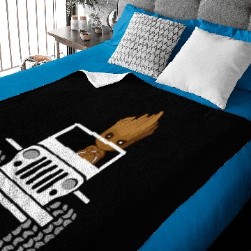 Discover Baby Groot Drive A Jeep Baby Blankets