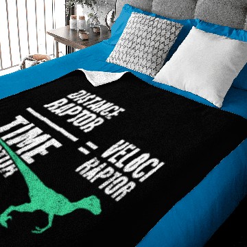 Discover Funny Physics Velociraptor Dinosaur Baby Blankets