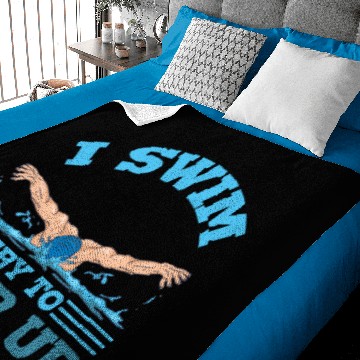 Discover I swim try to keep up Baby Blankets