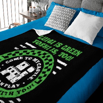 Discover Luigi is Green Yoshi is too Baby Blankets