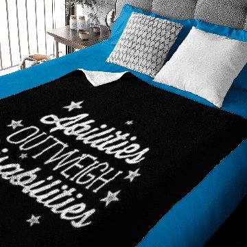 Discover Abilities Outweigh Disabilities Speech Therapy Baby Blankets SLP