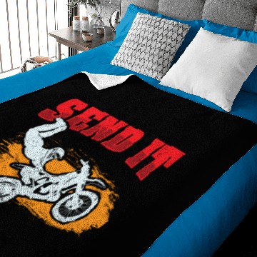 Discover Motocross Dirt Bike Send It Baby Blankets