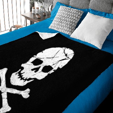 Discover Skull and Crossbones Pirate Neon Baby Blankets