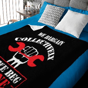 Discover Collective Bargaining Pro Labor Union Worker Protest Dark Baby Blankets