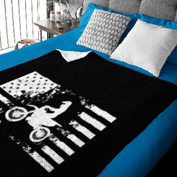 Discover Motocross Flag Baby Blankets