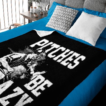 Discover Pitches be crazy baseball softball Baby Blankets