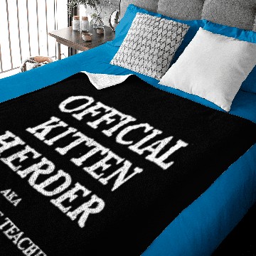 Discover Official Kitten Herder Third Grade Funny Third Grade 3rd Teacher Appreciation Gift Baby Blankets