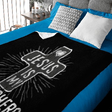 Discover Jesus is my superhero Baby Blankets