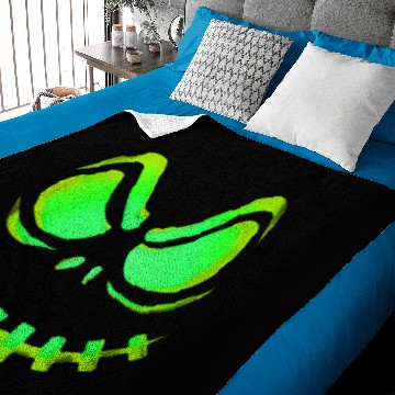 Discover Scary Evil Pumpkin Face Halloween Jack-O-Lantern Baby Blankets