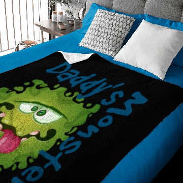Discover Daddy's Monster - Green Baby Blankets
