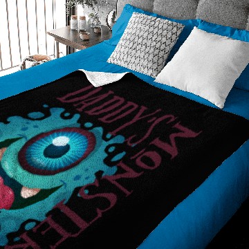 Discover Daddy's Monster - Blue Baby Blankets