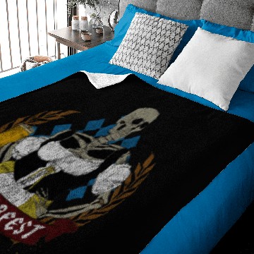 Discover Oktoberfest Skeleton Dirndl Baby Blankets