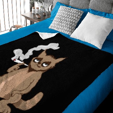 Discover A cat smoking a joint Baby Blankets