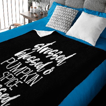 Discover Stressed Blessed Pumpkin Spice Obsessed Baby Blankets