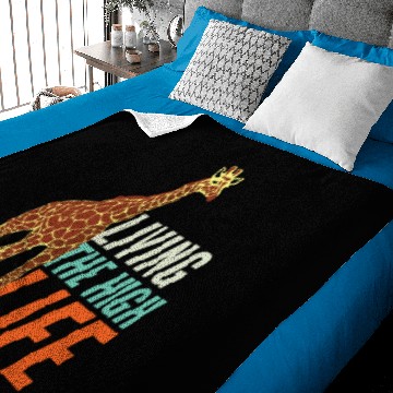 Discover Animal Print- Giraffe living the high life Baby Blankets