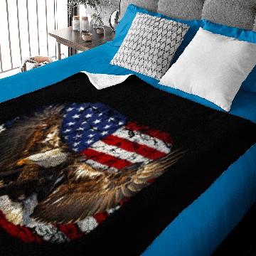 Discover eagle USA flag freedom Baby Blankets