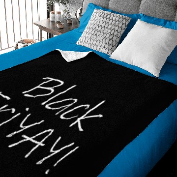 Discover Black FriYAY white text Baby Blankets