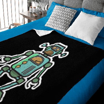 Discover Analog Robot vintage gift idea machine technology Baby Blankets