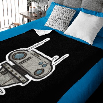 Discover Robot future technology science gift idea modern Baby Blankets