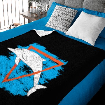 Discover Animal Print Gift Dolphin Baby Blankets