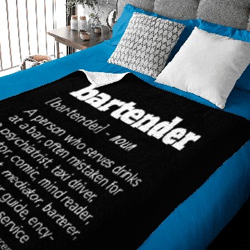 Discover Bar-tend-er Definition Baby Blankets Bartender Barkeeper