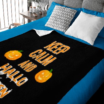 Discover Keep Calm And Halloween orange Baby Blankets
