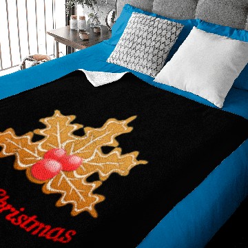 Discover Merry Christmas Mistletoe Gingerbread Baby Blankets