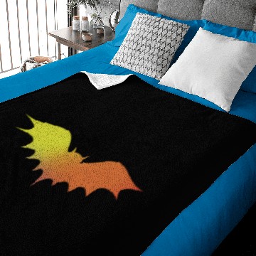 Discover Halloween bat orange Baby Blankets