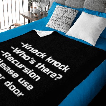 Discover Knock Knock Recursion Computer Science Joke Humor Baby Blankets