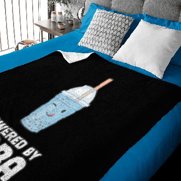 Discover Powered By Boba - Bubble Tea Boba Baby Blankets Cute