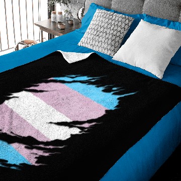 Discover Transgender Pride Flag Ripped Reveal Baby Blankets
