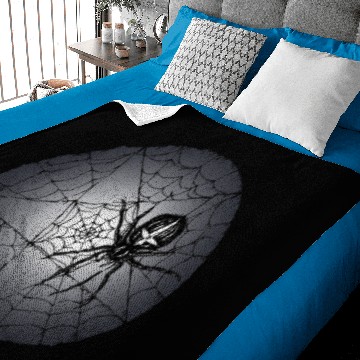 Discover Spider's web with spider (Halloween) Baby Blankets