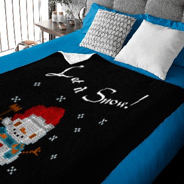 Discover Let It Snow Snowman Baby Blankets