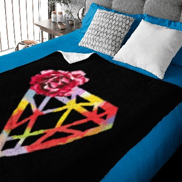 Discover Diamond Rose Gemstone Flower Jewelry Ruby Baby Blankets