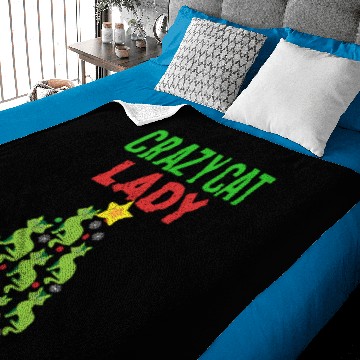 Discover Funny Christmas Gift Crazy Cat Lady Baby Blankets