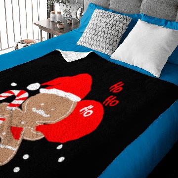 Discover Ho Ho Ho gingerbread man Baby Blankets