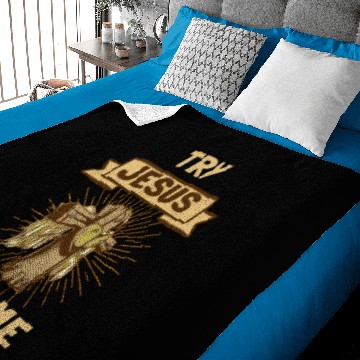Discover Try Jesus Not Me Baby Blankets