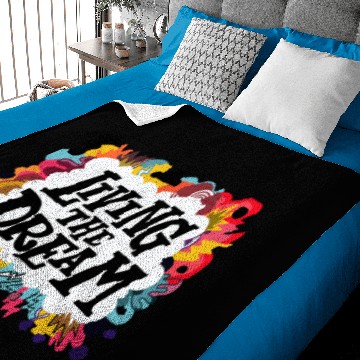 Discover Living The Dream Lettering Baby Blankets