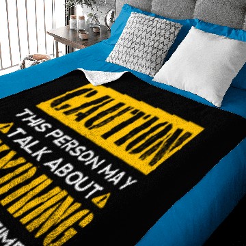 Discover CAUTION - Skydiving Fan Baby Blankets