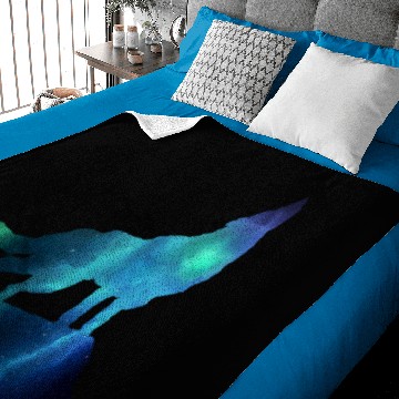 Discover Galaxy Wolf Baby Blankets