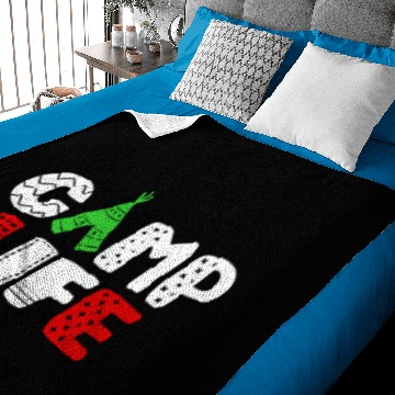 Discover Camp life Happy camper Baby Blankets