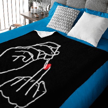 Discover Middle Finger Nail Polish Baby Blankets