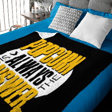 Discover Popcorn Is Always The Answer Baby Blankets