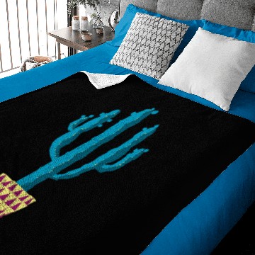 Discover Cactus in a Triangle Patterned Pot Baby Blankets