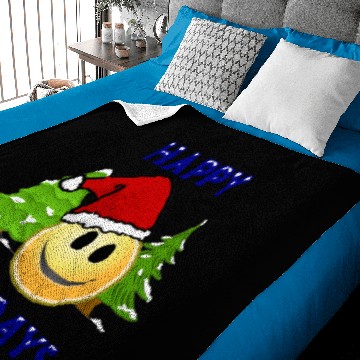 Discover Happy Holidays Smiley Face Baby Blankets