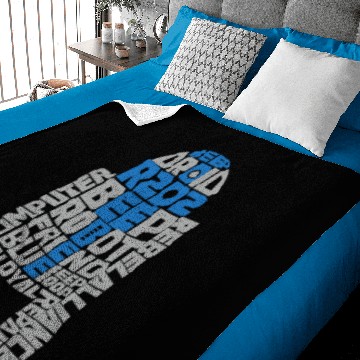 Discover R2D2 Typography Baby Blankets