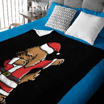 Discover Dabbing Goldendoodle Ugly Christmas Baby Blankets