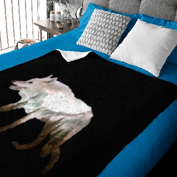 Discover Mountain wolf gift Baby Blankets