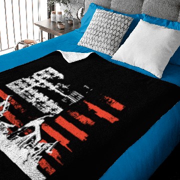 Discover Oilfield Patriotic Flag With Oil Pumping Rig ameri Baby Blankets