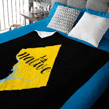 Discover Vector Map of Washington DC: native & capitol dome Baby Blankets